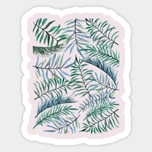 Green Tropical Leaves Sticker